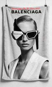 BALENCIAGA Futuristic Sunglasses Flannel Sofa Throw Blanket for Wall Decor BA066